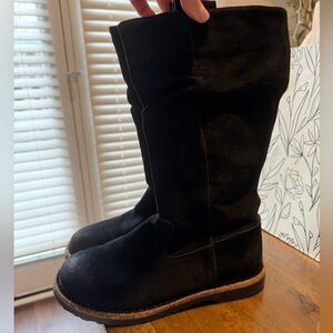 Birkenstock Black Suede Boots - Size 38